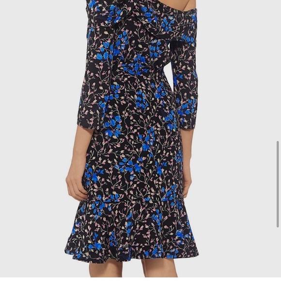 Saloni Tricia Off the shoulder midi dress - Picture 2 of 4